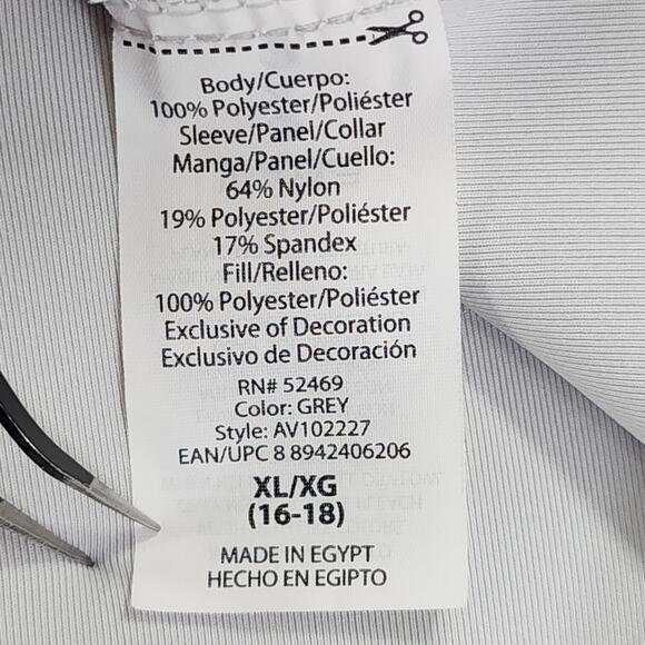 Avia Jacket Womens XL (16-18) Gray Active Performance Quilted Running Full Zip - Picture 5 of 10